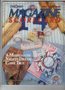 1990 Chicago Cubs Scorecard Program Magazine