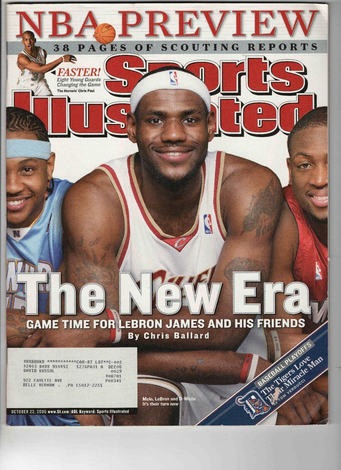 Oct 23 2006 Sports Illustrated Magazine Lebron James Dwyane Wade Carmelo