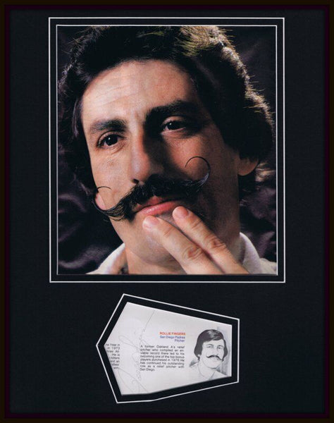 Rollie Fingers Signed Framed 11x14 Photo Display PSA/DNA Brewers