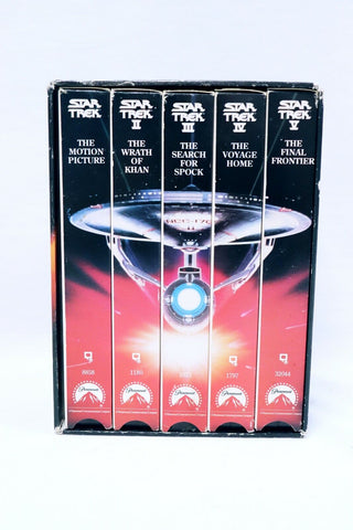 Star Trek Motion Picture I II III IV IV VINTAGE VHS Cassette Box Set 5 Movies