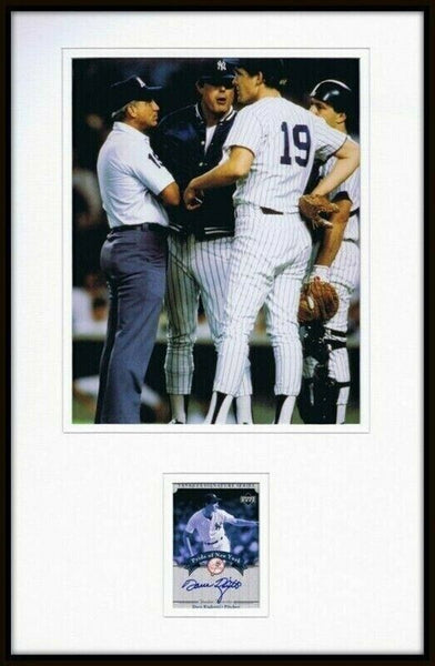 Dave Righetti Signed Framed 11x17 Photo Display UDA Yankees w/ Lou Piniella