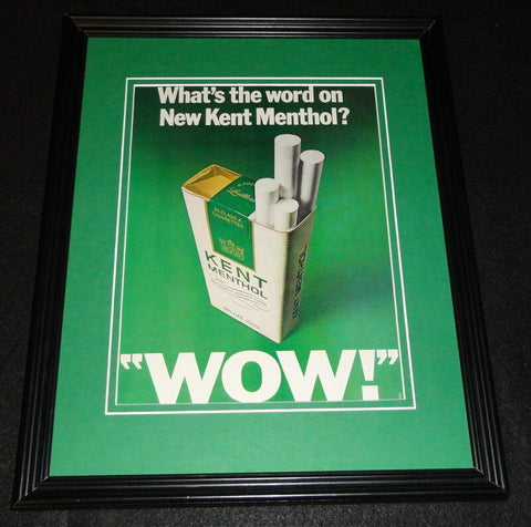 1971 Kent Menthol Cigarettes 11x14 Framed ORIGINAL Vintage Advertisement