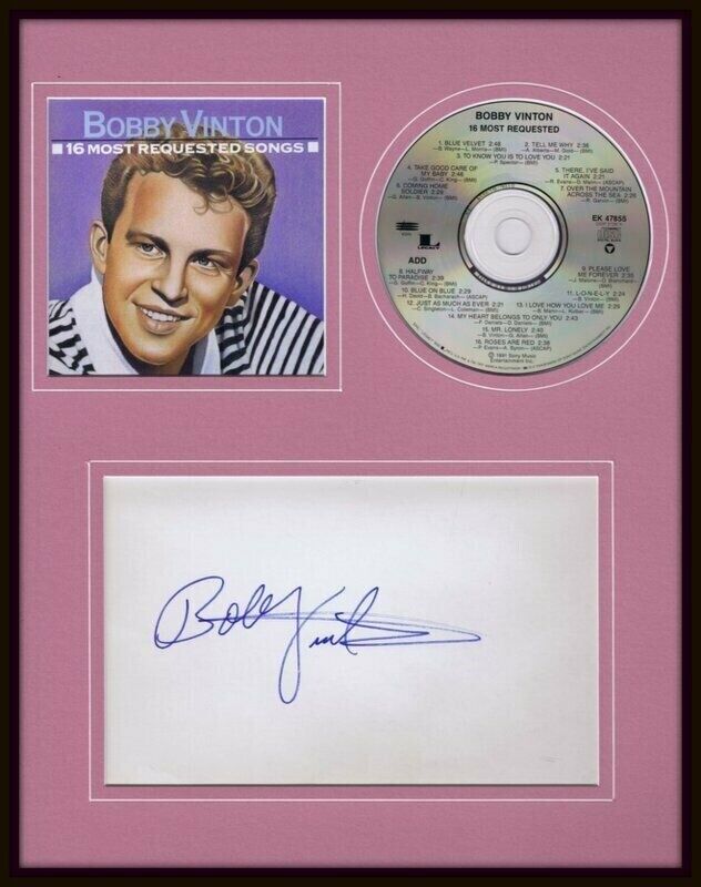 Bobby Vinton Signed Framed 11x14 Most Requested Songs CD & Photo Display