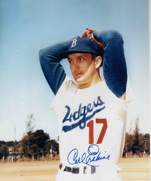 Carl Erskine Signed 8x10 Photo Dodgers