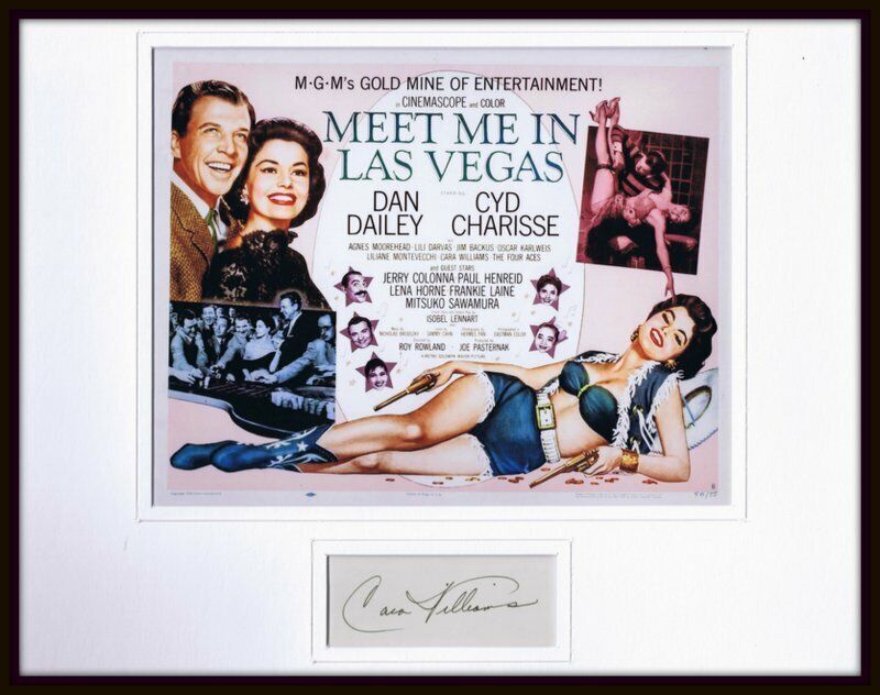 Cara Williams Signed Framed 11x14 Meet Me in Las Vegas Poster Display 