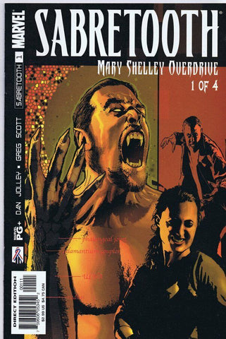 Sabretooth Mary Shelley Overdrive #1 ORIGINAL Vintage 2002 Marvel Comics  