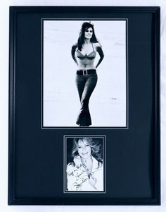 Raquel Welch Signed Framed 18x24 Photo Display Signed to a Classroom