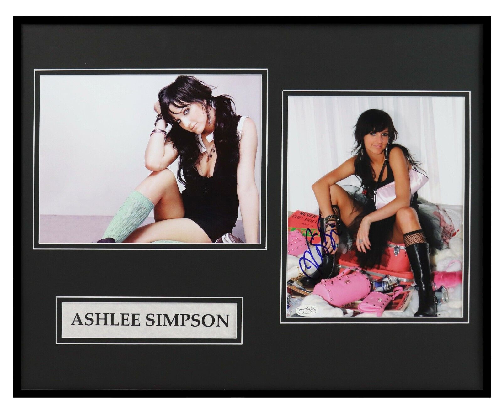 Ashlee Simpson Signed Framed 16x20 Photo Set JSA