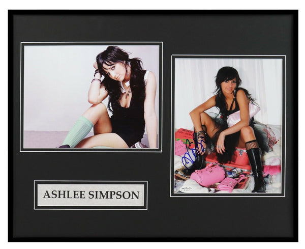 Ashlee Simpson Signed Framed 16x20 Photo Set JSA