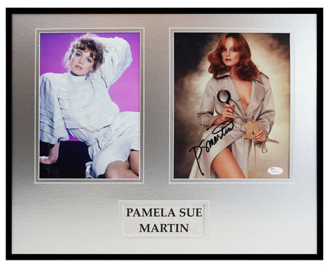 Pamela Sue Martin Signed Framed 16x20 Photo Set JSA Dynasty Nancy Drew