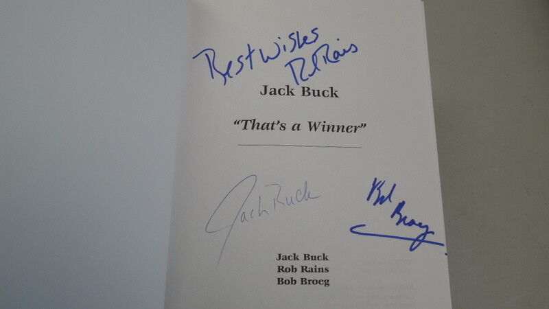 Jack Buck Signed 1997 That's a Winner Hardback Book Cardinals