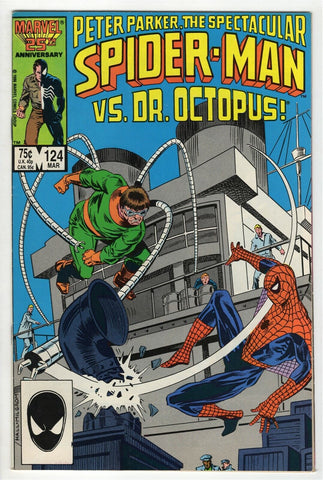 Spectacular Spider-Man #124 ORIGINAL Vintage 1987 Marvel Comics Dr Octopus