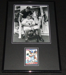 Cecil Fielder Signed Framed 11x17 Photo Display w/ Prince Fielder Tigers