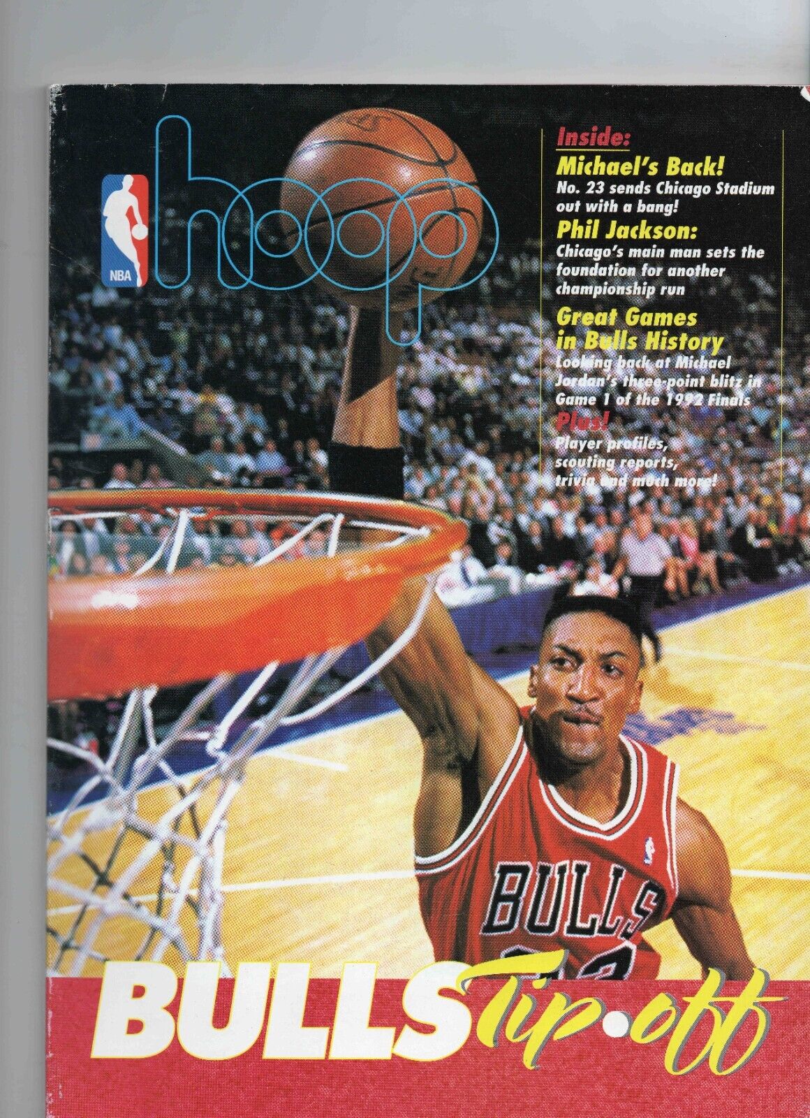 VINTAGE 1994 NBA Hoop Magazine Scottie Pippen Bulls