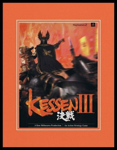 Kessen III 2005 PS2 Framed 11x14 ORIGINAL Advertisement