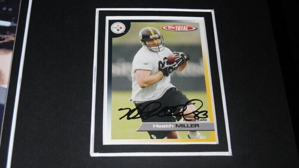 Heath Miller Signed Framed 11x17 Photo Display Super Bowl XL Steelers Virginia