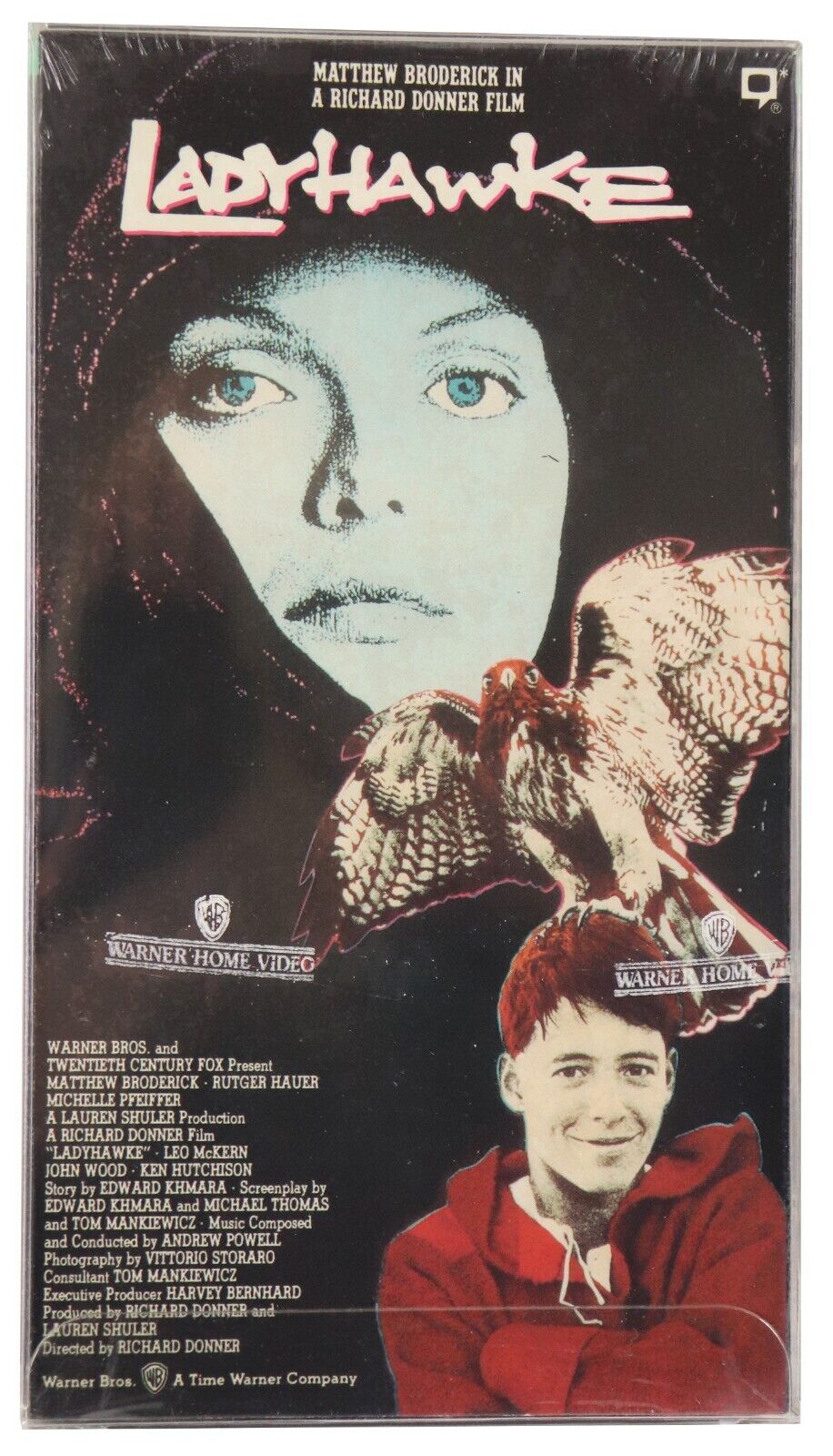 Ladyhawke VINTAGE VHS Cassette Matthew Broderick Michelle Pfeiffer