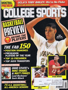 ORIGINAL Vintage 1995 College Sports Magazine Tim Duncan Wake Forest RARE