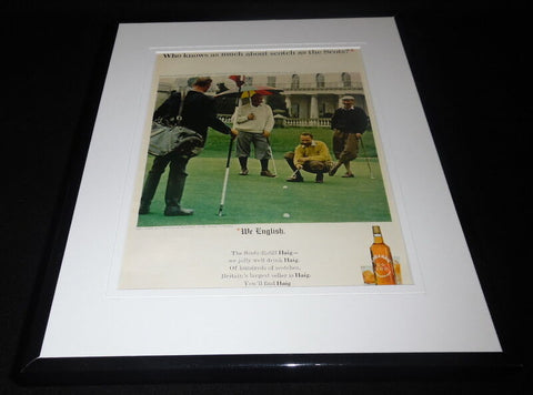 1965 Haig & Haig Scotch / Golf 11x14 Framed ORIGINAL Vintage Advertisement