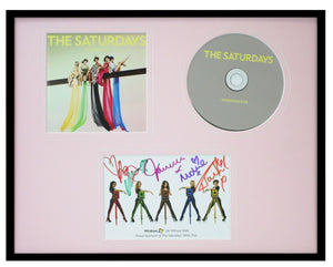 The Saturdays Group Signed Framed 11x14 Wordshaker CD & Photo Display