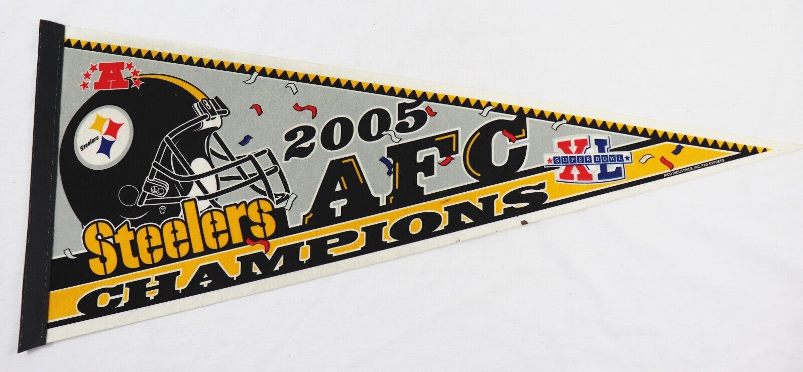 2005 Pittsburgh Steelers AFC Champions 12x30" Felt Pennant