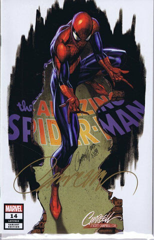 J Scott Campbell SIGNED Amazing Spiderman #14 JSC SEALED Marvel Comics