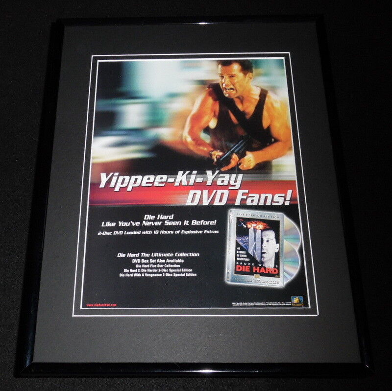 Die Hard 2001 Framed 11x14 ORIGINAL Advertisement Bruce Willis