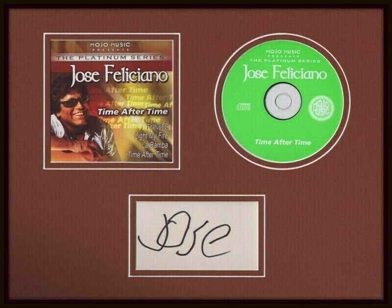 Jose Feliciano Signed Framed 11x14 CD & Photo Display