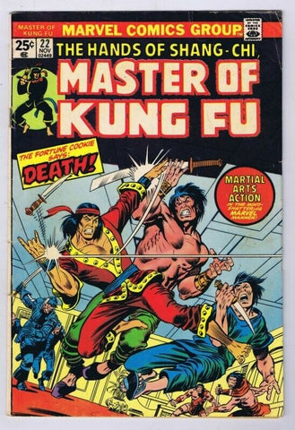 Master of Kung Fu #22 ORIGINAL Vintage 1974 Marvel Comics Shang Chi