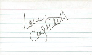 Cindy Pickett Signed 3x5 Index Card Ferris Bueller's Day Off Son in Law B