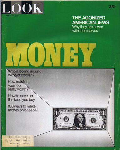 ORIGINAL Vintage Look Magazine April 20 1971 Money Issue