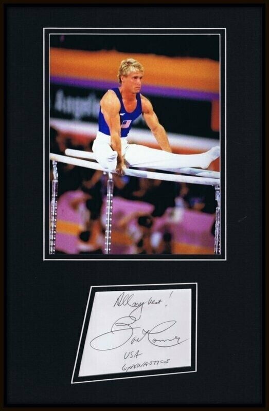 Bart Conner Olympian Signed Framed 11x17 Photo Display JSA