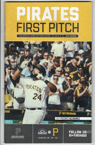 2015 Colorado Rockies Pittsburgh Pirates First Pitch Program Pedro Alvarez