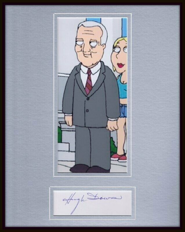 Hugh Downs Signed Framed 11x14 Photo Display 20/20 Family Guy