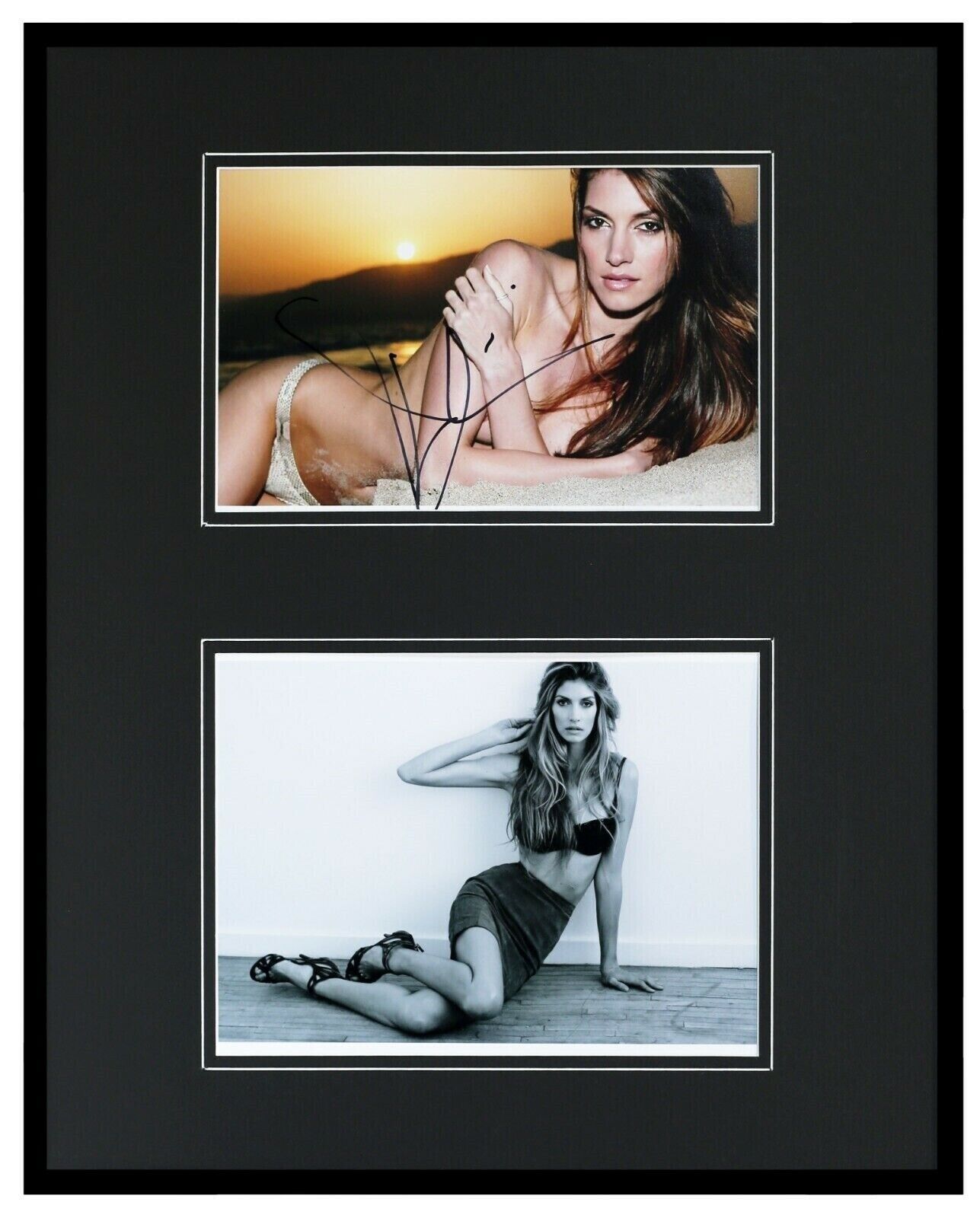 Dawn Olivieri Signed Framed 16x20 Lingerie Photo Set AW Vampire Diaries