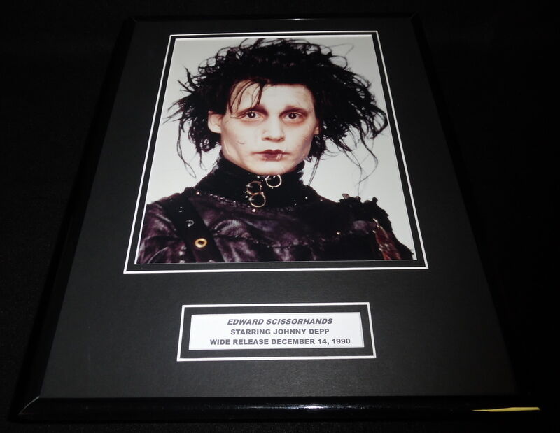 Edward Scissorhands Johnny Depp Framed 11x14 Photo Display