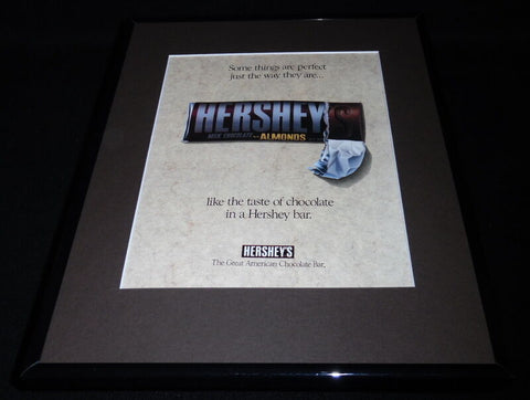 1991 Hershey's Chocolate with Almonds Framed 11x14 ORIGINAL Advertisement