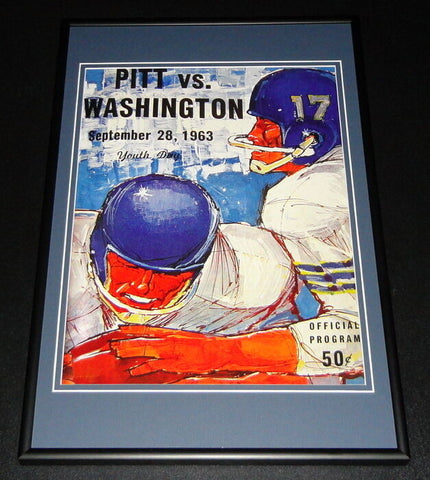 1963 Washington vs Pitt Panthers Football Framed 10x14 Poster Official Repro