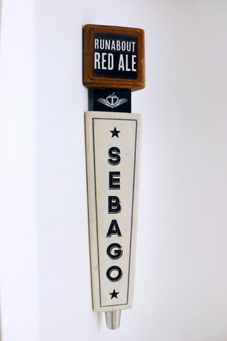 ORIGINAL Vintage Sebago Runabout Red Ale Beer Tap Handle  