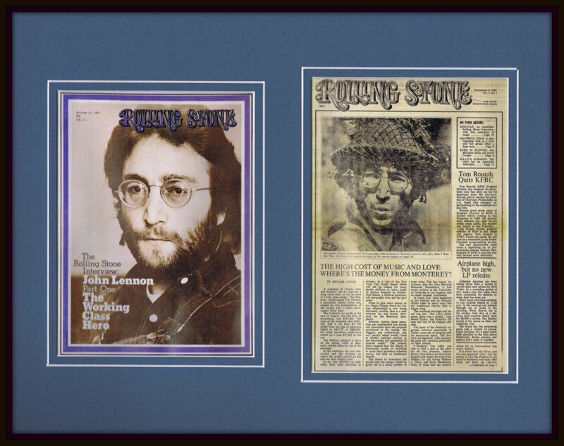 John Lennon The Beatles Framed 11x14 Rolling Stone Cover Set