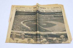 Vintage Apr 19 1972 WWII PA Daily News Newspaper Pittsburgh Pirates Opening Day