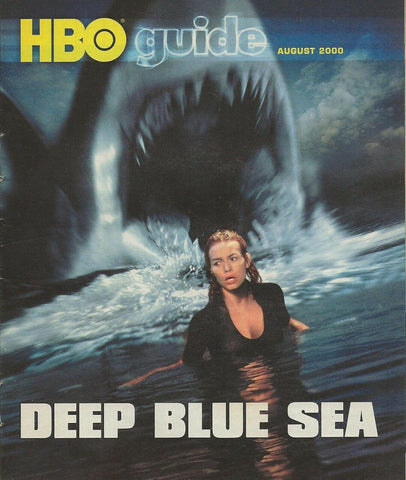 ORIGINAL Vintage Aug 2000 HBO Guide Magazine Deep Blue Sea Blue Streak