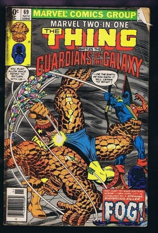 Marvel Two-in-One #69 ORIGINAL Vintage 1980 Thing Guardians of the Galaxy