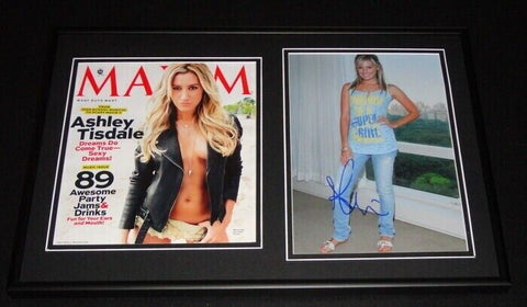 Ashley Tisdale Signed Framed 12x18 Maxim Cover & Photo Set High School Musical