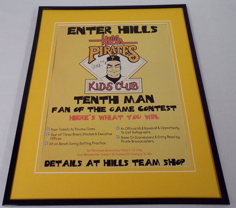 1996 Hills Department Store / Pirates 11x14 Framed VINTAGE Advertisement 