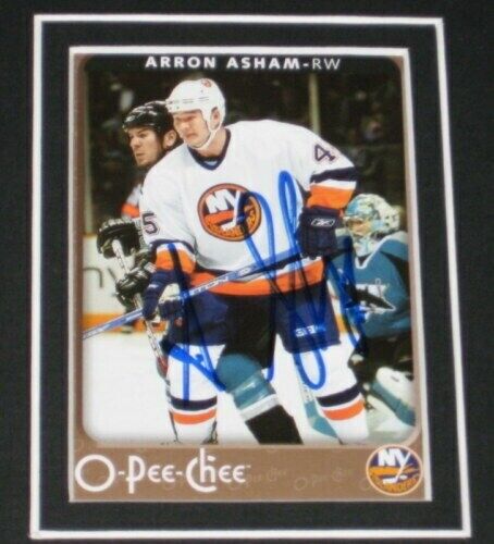 Arron Asham Penguins Signed Framed Photo 11x17 