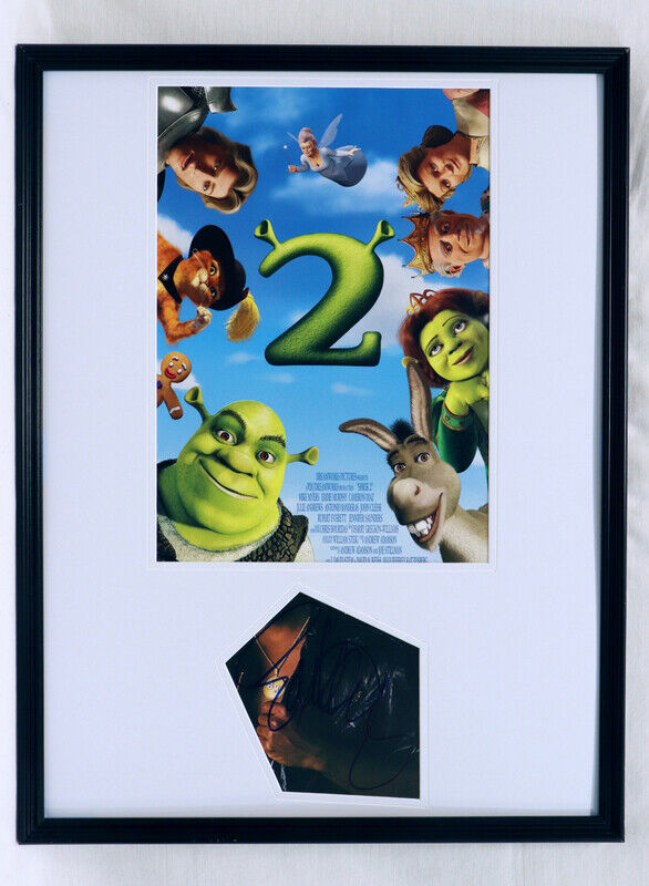 Eddie Murphy Signed Framed 18x24 Shrek 2 Poster Display JSA