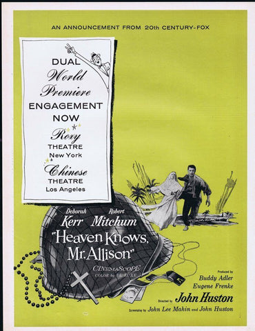 Heaven Knows Mr Allison 1957 ORIGINAL Vintage 9x12 Industry Ad Deborah Kerr 