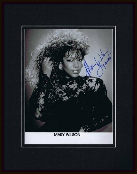 Mary Wilson Signed Framed Vintage 8x10 Photo The Supremes