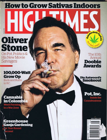 ORIGINAL Vintage Aug 2012 High Times Magazine Oliver Stone / Cover Split/detach